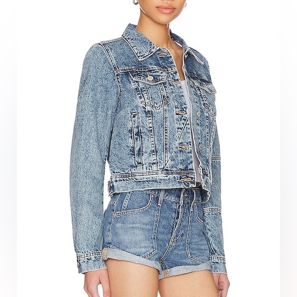 FREE PEOPLE Light Blue Denim Jacket - Size Small - Picture 2 of 7